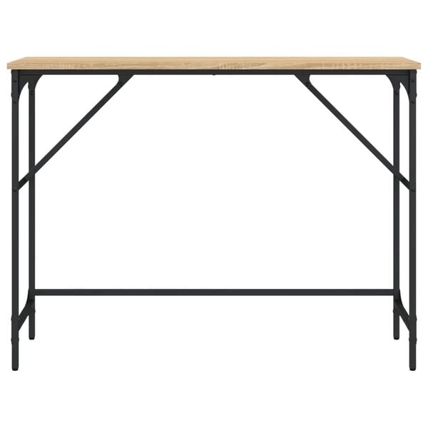 vidaXL Mesa consola 100x32x75 cm derivados de madeira carvalho sonoma