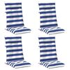 vidaXL Almofada de Exterior 4 pcs Azul e Branco 120 x 50 x 7 cm Tecido