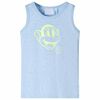 T-shirt de manga cava para crian&ccedil;a azul-suave 92