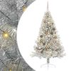 vidaXL &Aacute;rvore de Natal Artificial Pr&eacute;-iluminada Prateado 180 cm PET
