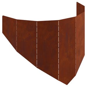vidaXL Acabamento para Gramado 100 x 45 cm A&ccedil;o Ferro Enferrujado