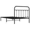 vidaXL Estrutura de cama com cabeceira 107x203 cm metal preto