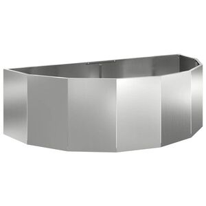 vidaXL Floreira Prateado 120 x 60 x 35 cm A&ccedil;o Galvanizado