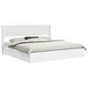 vidaXL Estrutura de Cama com Armazenamento e Cabeceira Branco