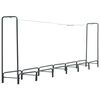 vidaXL Suporte para lenha 360x35x120 cm aço antracite