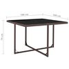 vidaXL 9 pcs conjunto jantar exterior c/ almofad&otilde;es vime PE castanho