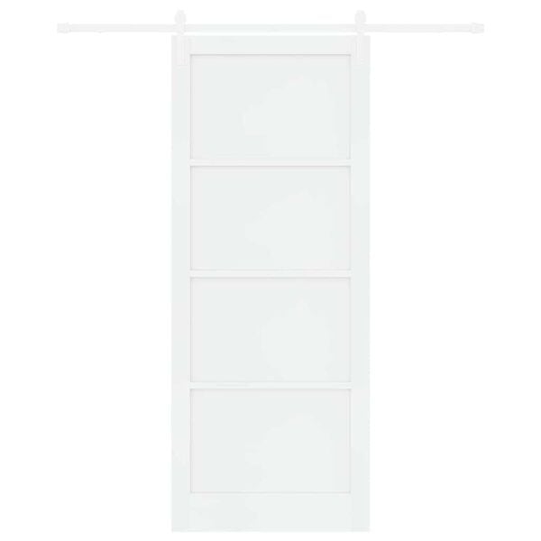 vidaXL Porta Deslizante Branco 93 x 232 cm Madeira de Pinheiro S&oacute;lida