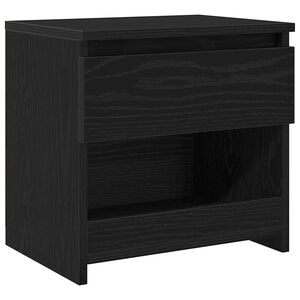 vidaXL Arm&aacute;rio de Cabeceira Carvalho Preto 40 x 30 x 39 cm