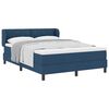 vidaXL Cama box spring com colch&atilde;o Azul 140 x 190 cm tecido