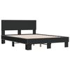 vidaXL Estrutura de cama 135x190 cm derivados de madeira/metal preto