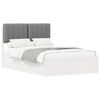 vidaXL Estrutura de Cama com Cabeceira Estofada Cinzento-claro