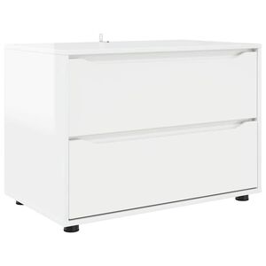 vidaXL Arm&aacute;rio de arruma&ccedil;&atilde;o Branco Brilhante 80 x 48 x 57 cm