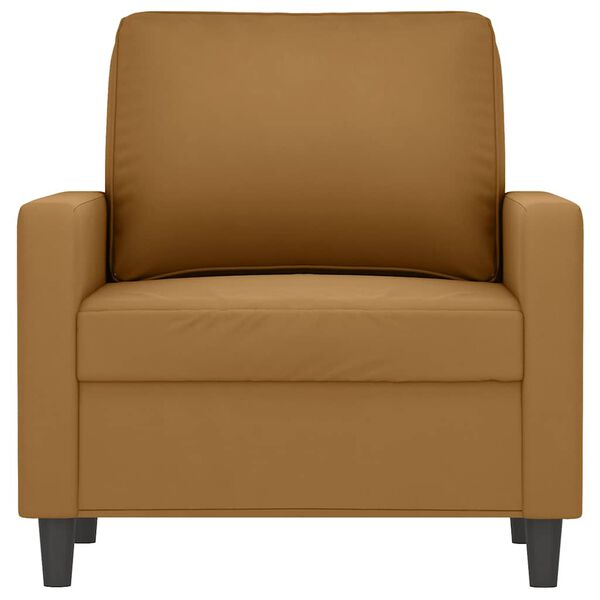 vidaXL Poltrona 60 cm veludo castanho