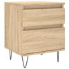 vidaXL Mesa de cabeceira 40x35x50 cm derivados madeira carvalho sonoma