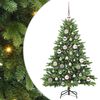 vidaXL &Aacute;rvore de Natal Artificial com 150 LEDs Verde 120 cm PE e PVC