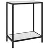 vidaXL Mesa consola 60x35x75 cm vidro temperado branco