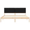 vidaXL Estrutura de Cama com Cabeceira Estofada Preto 180 x 200 cm
