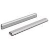 vidaXL Viga de Closet 2 pcs Prateado 264 x 15 x 29 mm Liga de Alum&iacute;nio