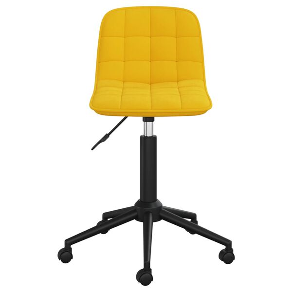 vidaXL Cadeiras de jantar girat&oacute;rias 2 pcs veludo amarelo