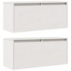 vidaXL Arm&aacute;rios de parede 2 pcs 80x30x35 cm pinho maci&ccedil;o branco