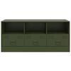 vidaXL Móvel de TV 99x39x44 aço verde azeitona