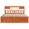 vidaXL Cama com estante sem colch&atilde;o 180x200 cm pinho maci&ccedil;o