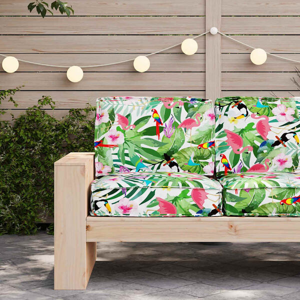 vidaXL Conjunto de Almofadas para Palete Floral 2 pcs Selva Tropical