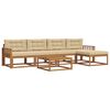 vidaXL Conjunto de Sof&aacute;s para Exterior 6 pcs Natural e Bege