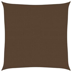 vidaXL Para-sol estilo vela 160 g/m&sup2; 7x7 m PEAD castanho