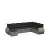 vidaXL 8 pcs conjunto sof&aacute;s de jardim c/ almofad&otilde;es vime PE cinzento
