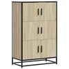vidaXL Arm&aacute;rio alto 68x35x106,5 cm madeira e metal carvalho sonoma