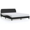 vidaXL Estrutura de cama Dover 160x200 cm couro artificial preto