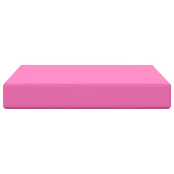 vidaXL Almofada para Sof&aacute; Externo Rosa 60 x 60 x 8 cm Poli&eacute;ster