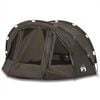 vidaXL Tenda de pesca para 2 pessoas imperme&aacute;vel castanho