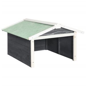 vidaXL Abrigo p/ cortador de relva 72x87x50 cm abeto cinzento e branco