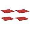 vidaXL Almofad&otilde;es p/ cadeiras de jardim 4 pcs tecido oxford vermelho