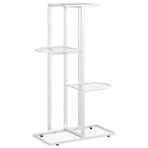 vidaXL Suporte de vasos c/ 4 prateleiras 43x22x76 cm metal branco