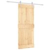 vidaXL Porta Deslizante Natural e Branco 85 x 210 cm