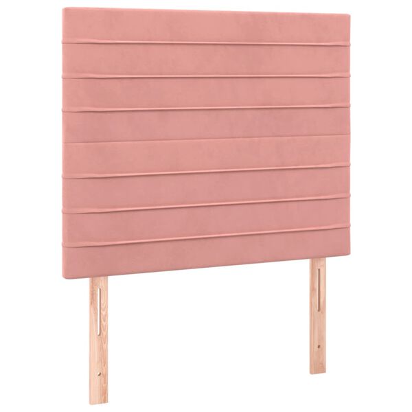 vidaXL Cabeceira Rosa 90x5x118/128 cm Veludo