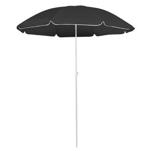vidaXL Guarda-sol de jardim com poste de a&ccedil;o 180 cm antracite
