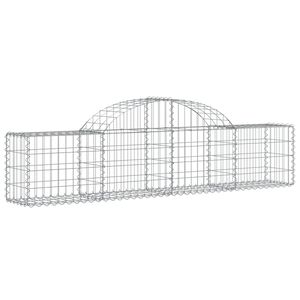 vidaXL Cesto gabi&atilde;o arqueado 200x30x40/60 cm ferro galvanizado