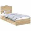 vidaXL Cama com Armazenamento com gaveta Carvalho Sonoma 70 x 190 cm