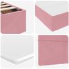 vidaXL Cama com arruma&ccedil;&atilde;o e LED com colch&atilde;o Rosa 120 x 200 cm Veludo