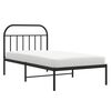 vidaXL Estrutura de cama com cabeceira 100x190 cm metal preto