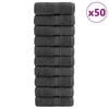 vidaXL Toalhas de rosto premium SOLUND 50 unidades Antracite 30x30 cm 600 g/m&sup2;