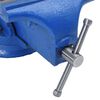 vidaXL Torno para bancada 100 mm ferro fundido azul