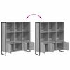 vidaXL Gabinete de Livros 2 pcs Cinza Sonoma 99,5 x 30 x 108 cm