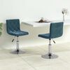 vidaXL Cadeiras de jantar girat&oacute;rias 2 pcs veludo azul