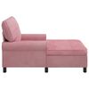 vidaXL Chaise Lounge com almofada Rosa 91 x 157 x 91 cm Veludo