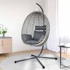 vidaXL Cadeira suspensa tipo ovo Manual antracite e cinzento